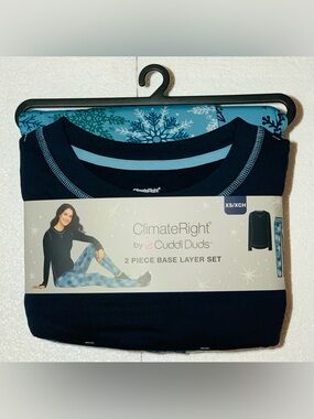 ClimateRight by Cuddl Duds Women's Top and Leggings Set, 2-Piece XSmall (2-4)